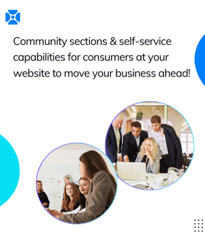 Community & self-service capabilities for users at your website to move your business ahead!